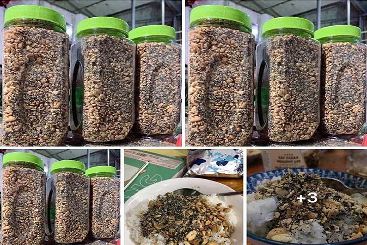 Loại muối vừng mè đen chị thường làm theo đơn đặt hàng của khách vì loại này có giá đắt đỏ và làm khá kỳ công 