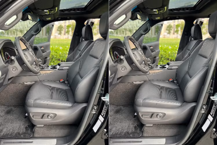 Trọng lượng không tải của Land Cruiser 2022 là 2.520 kg, nhẹ hơn 100 kg so với xe cũ (2.638 kg) nhờ sử dụng cấu trúc nền tảng mới giúp hạ trọng tâm xe nhưng vẫn đủ cứng cáp.