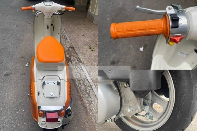 Chiếc xe tay ga Honda Julio 50cc được rao bán trên 120 triệu đồng và nhanh chóng tìm thấy người mua có ngoại thất sơn 2 màu trắng-cam, phần yên xe cũng được bọc da 2 màu đối lập này, bao da tay lái cũng được nhuộm màu cam nổi bật. Tổng thể thiết kế của xe khá hài hước và dành cho phụ nữ là nhiều.