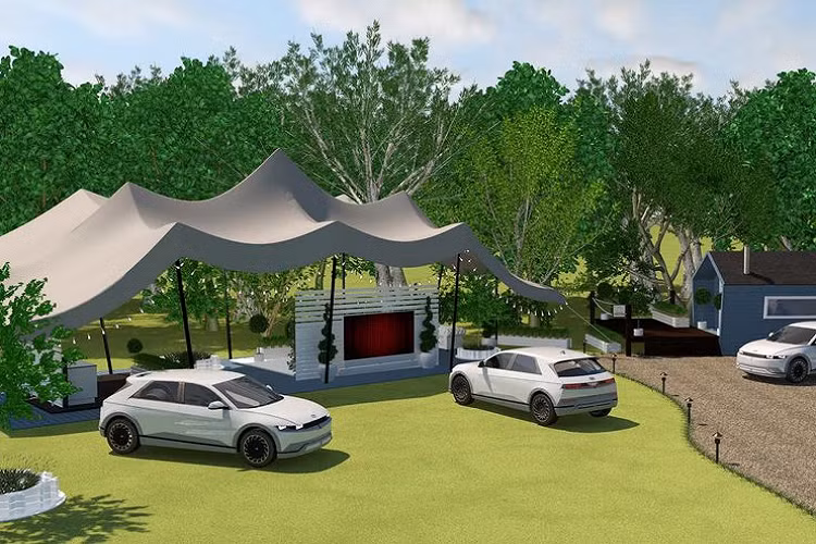 Hotel Hyundai - khach san su dung nang luong Ioniq 5 dien 