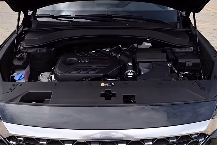 Bên sườn là những đường dập gân nổi bật và viền cửa sổ màu bạc, tăng vẻ phức tạp cho xe. Đằng sau, mẫu crossover cỡ trung này đi kèm cụm đèn hậu hình chữ "C", nối liền với nhau bằng dải đèn ở giữa và bao quanh tem chữ nổi "SantaFe". Thiết kế đằng sau của Hyundai SantaFe bị đánh giá là không ăn nhập với đầu xe và sườn xe, tạo cảm giác thiếu nhất quán. Chính điều này đã phá hỏng thiết kế tổng thể của mẫu xe Hàn Quốc.