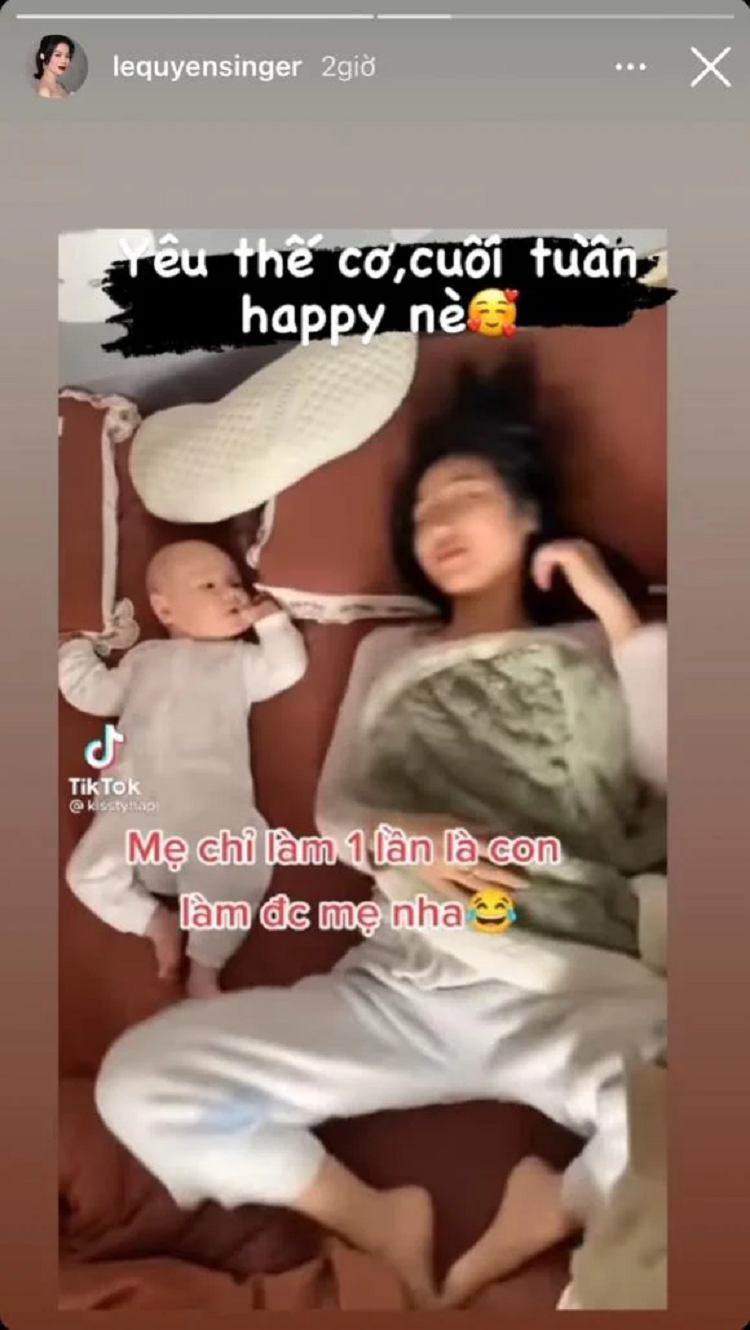 Lệ Quyên thích thú chia sẻ hình ảnh em bé, phải chăng muốn có con? Le Quyen thich thu chia se hinh anh em be, phai chang muon co con?