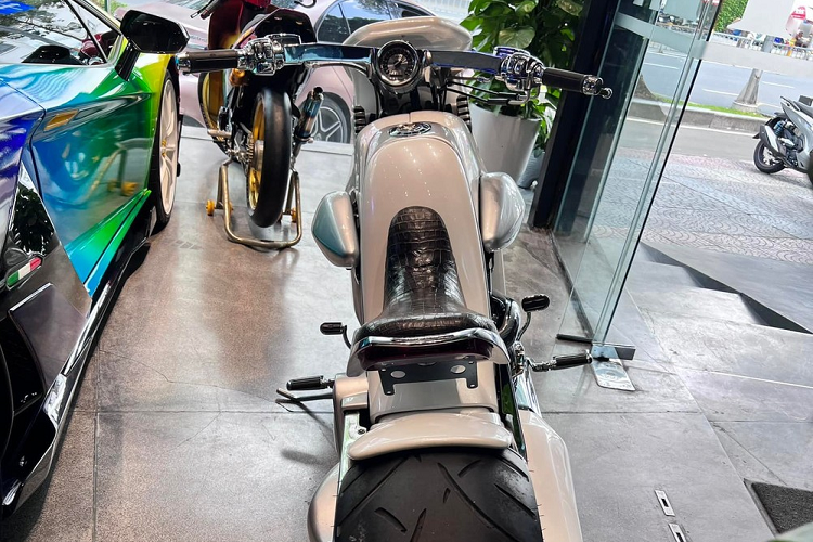 Ngoài ra còn có việc xe được trang bị bánh béo có kích thước 300 mm của Metzeler Marathon cũng gây ấn tượng mạnh.