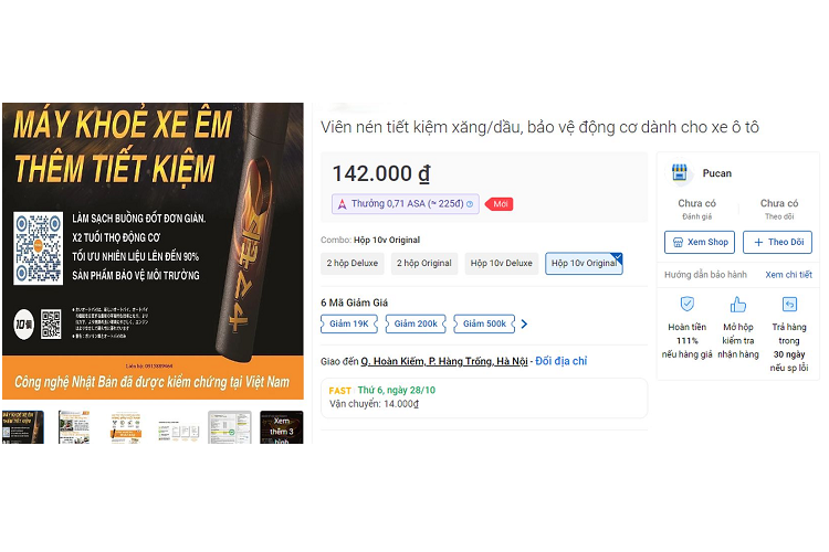 Tính ra, giá bán lẻ của một viên tiết kiệm nhiên liệu đến từ thương hiệu Y. chỉ dao động trong khoảng 15.300-17.900 đồng/viên. Theo khuyến nghị của hãng Y. , với xe máy có dung tích bình nhiên liêu 5-6 lít người dùng chỉ cần bỏ một viên vào bình. Còn đối với ô tô sẽ cần từ 7 đến 8 viên nén cho 40-50 lít xăng. Dựa trên những thông tin mà thương hiệu Y. đăng tải, chúng ta có thể làm một bài toán kinh tế sơ bộ để có thể thấy rõ mức độ tiết kiệm của viên nén tiết kiệm nhiên liệu này.