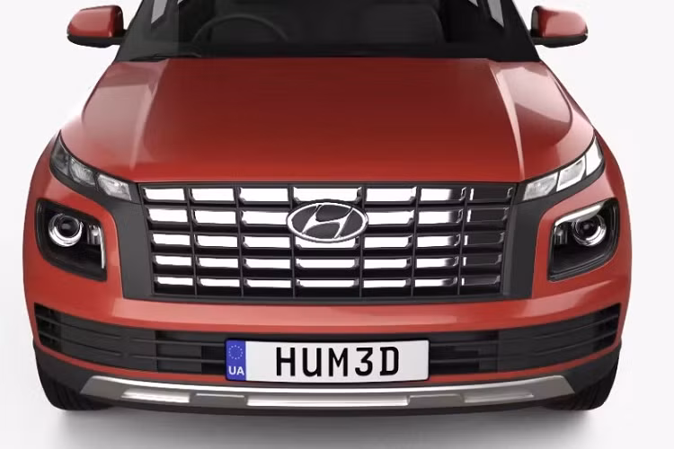 Phần đầu xe của Venue được nâng cấp, với ngôn ngữ thiết kế mới. Nếu Hyundai Creta có ngoại hình giống “đàn anh” Tucson, Hyundai Venue lại giống với mẫu Palisade hơn. Đèn pha LED được đặt thấp, phía trên là đèn định vị mỏng nét nối liền với lưới tản nhiệt.