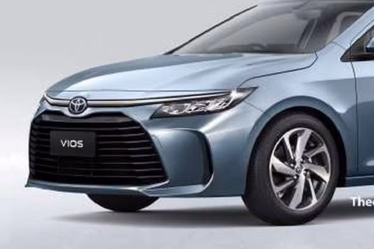 Thiết kế của mẫu xe sedan Toyota Vios 2023 sẽ là sự tổng hoà giữa “đàn anh” Corolla Altis và Volkswagen Virtus, hiện đang phân phối tại thị trường Ấn Độ. Phần đầu xe được trang bị lưới tản nhiệt cỡ lớn, “ăn nhập” với cụm đèn pha thiết kế góc cạnh, được nối liền với nhau bằng dải nẹp mạ crôm sáng bóng nổi bật. Bên trong lưới tản nhiệt cũng được thiết kế nhiều thanh ngang như người anh em phân khúc C ở thị trường Mỹ.