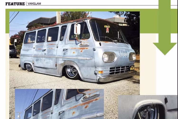 Cụ thể, chiếc VanSlam này độ theo phong cách lowrider gầm thấp sát đất, thân vỏ hai màu xanh lục-vàng bắt mắt. VanSlam là sản phẩm của Gary Villeggiante ở cửa hàng độ xe Sin Nombre có trụ sở tại California, Mỹ. Anh ấy đã đầu tư thời gian hơn 2 năm và không ít tiền của vào dự án. Trong một bài phỏng vấn mới với kênh YouTube “Barcroft Cars”, Gary giải thích rằng đây là cách anh ấy chứng minh cho mọi người thấy là xe van cũng có thể biến thành lowrider.