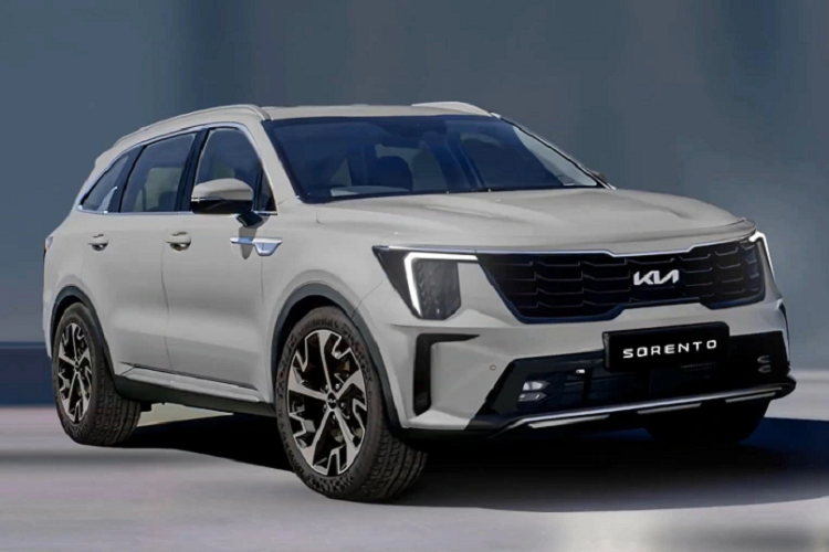 Điểm thay đổi dễ dàng nhận thất nhất trên Kia Sorento 2024 chính là hệ thống đèn chiếu sáng trước với tạo hình vuông vức, góc cạnh thay cho kiểu nằm ngang trên phiên bản hiện hành.
