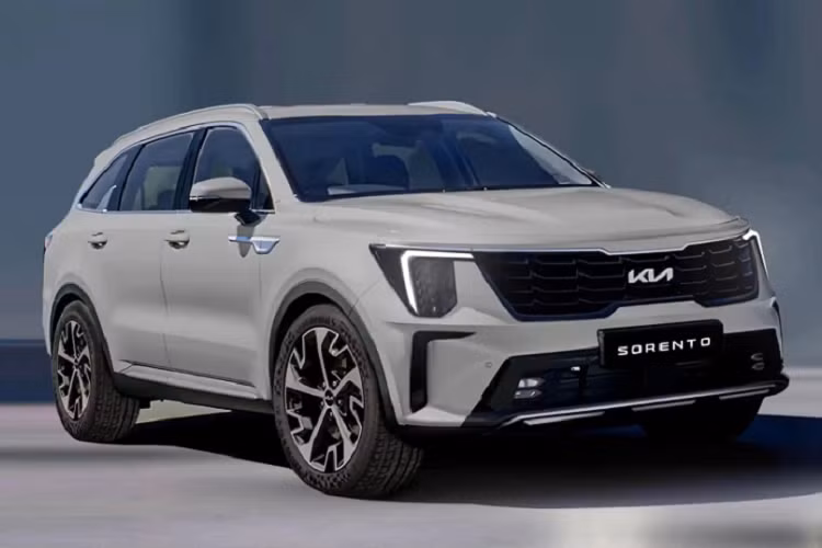 Điểm thay đổi dễ dàng nhận thất nhất trên Kia Sorento 2024 chính là hệ thống đèn chiếu sáng trước với tạo hình vuông vức, góc cạnh thay cho kiểu nằm ngang trên phiên bản hiện hành.