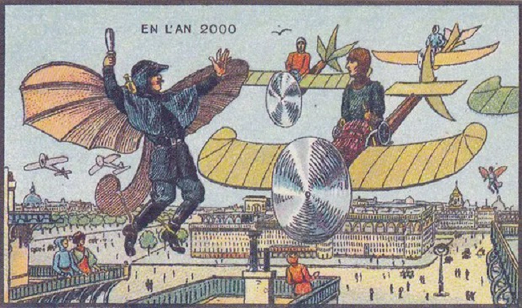 Cảnh sát hàng không kiểm soát giao thông trên không vào năm 2000, theo tưởng tượng của người xưa. Ảnh: Pinterest Một thế giới trở nên dễ dàng hơn nhờ công nghệ Công nghệ mang lại sự tiện lợi cho cuộc sống của con người, đồng nghĩa với việc chất lượng cuộc sống tốt hơn. Ngay từ đầu thế kỷ 19, mọi người đã có mơ ước rằng họ sẽ phải làm ít công việc hơn nhờ sự trợ giúp của máy móc tân tiến. Quả thật, vào năm 2022 này, đã có rất nhiều hoạt động, công việc của con người có thể phụ thuộc vào công nghệ. Chúng ta không bắt buộc phải giặt quần áo hay rửa bát bằng tay nữa, thậm chí còn có robot để hút bụi nhà hay máy thu hoạch mùa vụ. Những tranh vẽ hồi đầu thế kỷ 20 còn được lưu giữ cho thấy những hình ảnh máy móc giống như máy thu hoạch cây trồng và robot dọn dẹp nhà cửa. Dù không thể hoàn toàn trùng khớp nhưng chúng cũng khiến chúng ta liên tưởng đến các sản phẩm công nghệ hiện đại của ngày hôm nay.