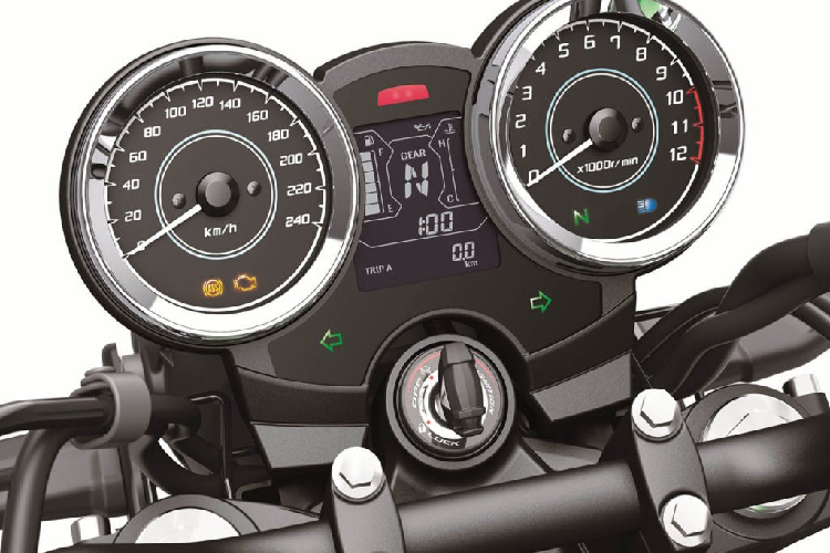 Nổi bật ở đầu xe là đèn pha LED hiện đại được bố trí trong đầu đèn hình tròn với viền ốp crôm bóng đậm chất cổ điển.