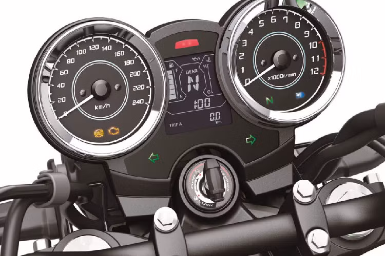 Nổi bật ở đầu xe là đèn pha LED hiện đại được bố trí trong đầu đèn hình tròn với viền ốp crôm bóng đậm chất cổ điển.