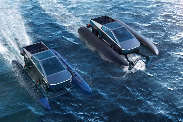 Bo kit dac biet bien Tesla Cybertruck thanh chiec xe oto biet boi-Hinh-4