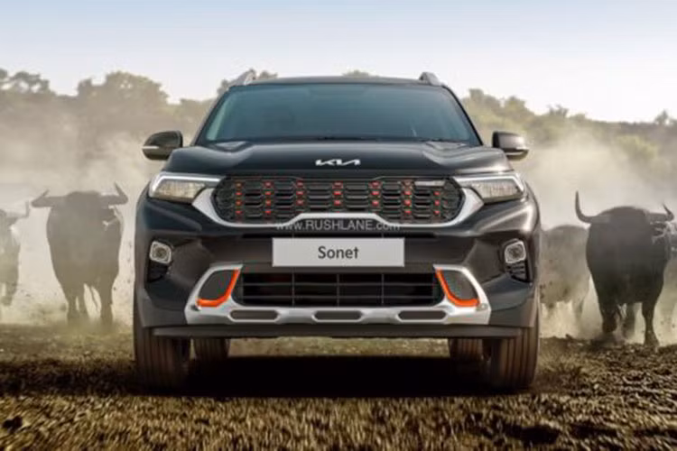 So với các phiên bản còn lại, Kia Sonet X-Line 2023 mang trên mình ngoại hình hầm hố hơn nhờ màu sơn ngoại thất xám nhám mới.