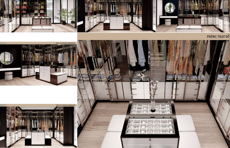 Phòng ngủ sang trọng, rộng rãi tạo hiệu ứng đặc biệt với các đồ decor nghệ thuật.