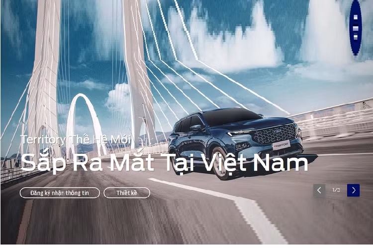 Về kích thước, Ford Territory có chiều dài x rộng x cao lần lượt là 4.580 x 1.674 mm x 1.936, trục 2.716 mm và khoảng sáng gầm 180 mm. Khi so sánh với các đối thủ như Honda CR-V hay Mazda CX-5, Ford Territory có kích thước nhỉnh hơn đôi chút.