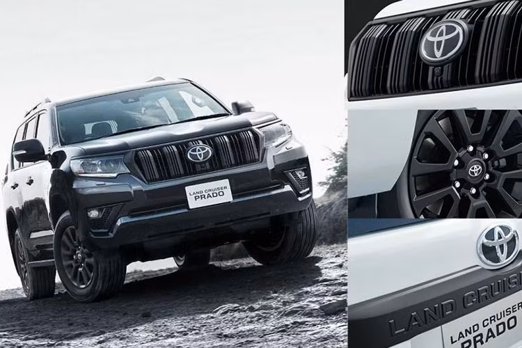 Hãng xe Nhật Bản đã giới thiệu phiên bản Toyota Land Cruiser Prado Matte Black Edition cho thị trường quê nhà, gói này bổ sung các chi tiết trang trí sơn đen mờ quanh thân xe, bao gồm lưới tản nhiệt, viền đèn sương mù và đèn pha.