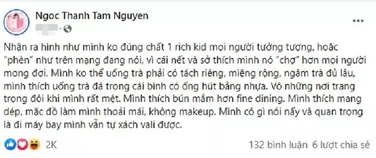 Ngoc Thanh Tam tu choi la rich kid, thua nhan rat 'cho'-Hinh-2