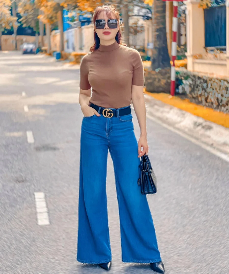 Hồng Diễm bắt trend quần hiệu muộn màng nhưng được khen hết lời Hong Diem bat trend quan hieu muon mang nhung duoc khen het loi