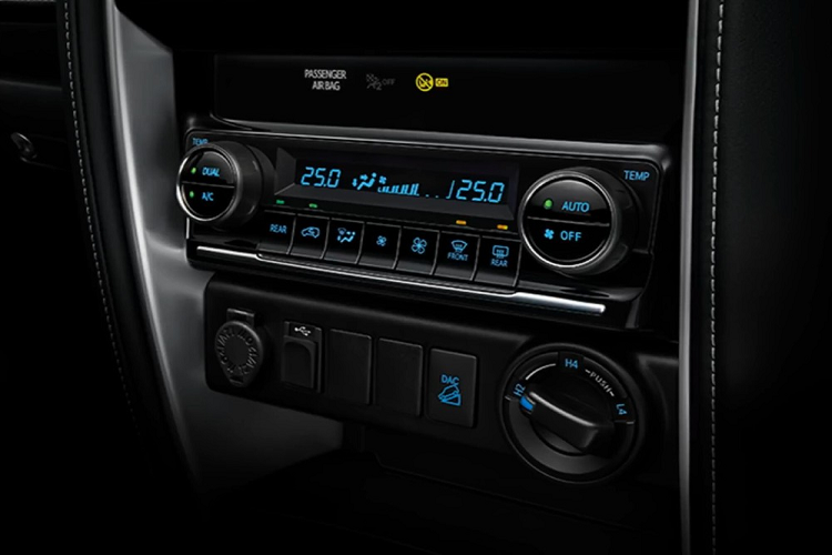 Động cơ của Toyota Fortuner Leader 2023 tại Thái Lan là động cơ diesel 4 xi-lanh, tăng áp, dung tích 2.4L, sản sinh công suất tối đa 150 mã lực và mô-men xoắn cực đại 400 Nm. Động cơ đi kèm hộp số tự động 6 cấp với lẫy chuyển số sau vô lăng và hệ dẫn động 1 cầu hoặc 2 cầu. Xe có 3 chế độ lái là Eco, Normal và Sport.