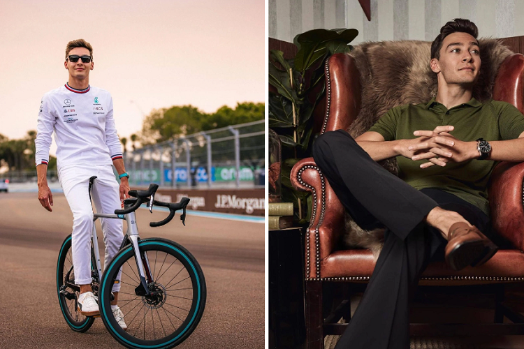 Bên cạnh tài năng, Russell còn nhận được nhiều sự chú ý nhờ ngoại hình điển trai và phong cách thời trang khỏe khoắn, lịch lãm. Anh cũng nhận được nhiều lời mời hợp tác từ các nhãn hàng, thương hiệu thời trang cao cấp. Năm 2019, Russell từng xuất hiện ở sự kiện Autosport trong bộ lễ phục Hilfiger trị giá 400 USD, phối cùng cà vạt và áo khoác. Gần đây, anh còn hợp tác với Belstaff cho bộ sưu tập Xuân - Hè 2022 của họ. 