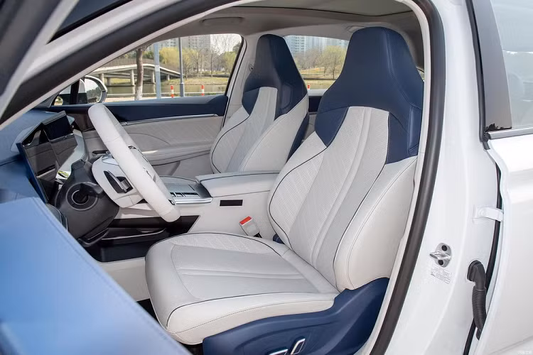 Nội thất của Roewe Jing trông gọn gàng hơn đáng kể so với ngoại nhất. Đó là một không gian tươi đẹp, với những màu sắc nhẹ nhàng như trắng và xanh lam, một xu hướng được nhiều thương hiệu xe Trung Quốc áp dụng ngày nay. Vô lăng xe có kiểu dáng thể thao với 3 chấu, đáy phẳng và chữ Jing (có nghĩa: “cá kình”) ở giữa.