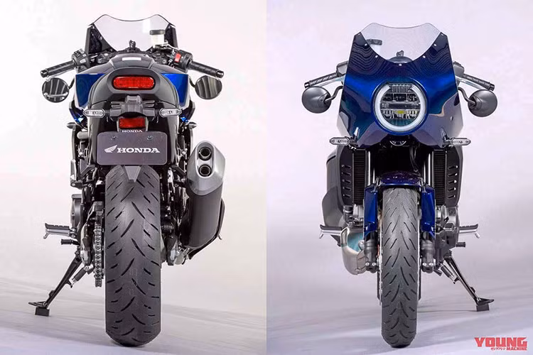 Xe sở hữu phần yên đơn và 4 ống xả nằm dưới yên xe. Honda Hawk 11 được trang bị bộ giảm xóc Showa SFF-BP ở phía trước và hệ thống treo monoshock phía sau.