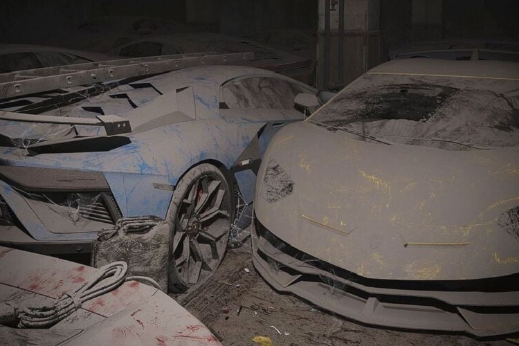 Với trí tưởng tượng của người nghệ sĩ thì toàn bộ những siêu phẩm triệu đô bị bỏ xó, nó bao gồm cả McLaren P1, Ferrari La Ferrari, McLaren Senna và cả bộ 3 Pagani Huayra BC.