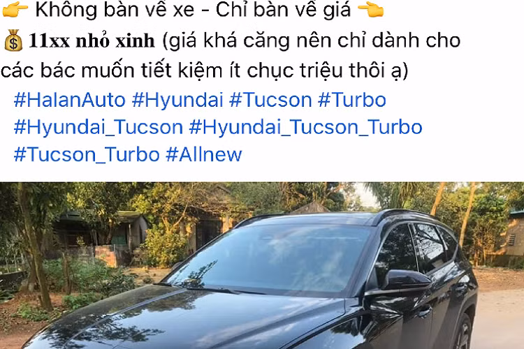 Mới đây, một chiếc Hyundai Tucson 2022 chạy lướt 1.600km thuộc phiên bản 1.6 turbo được chủ xe tự tin chào giá hơn 1,1 tỷ đồng, tức cao hơn cả giá niêm yết của phiên bản này là 1,020 tỷ đồng.
