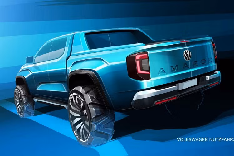 Volkswagen Amarok 2023 - ban tai Duc phong cach Ford Ranger-Hinh-3