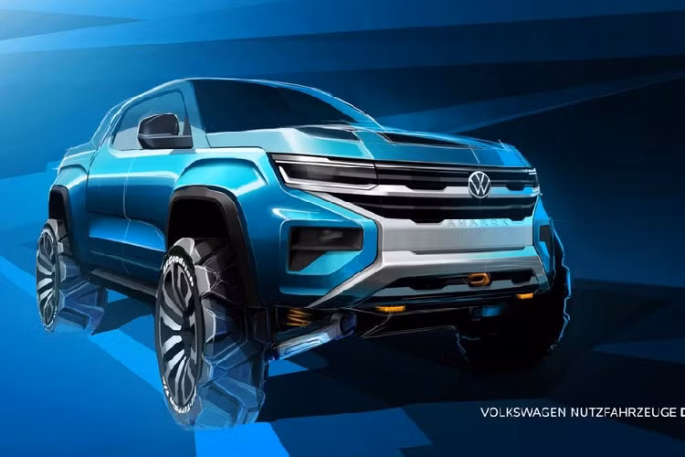 Volkswagen Amarok 2023 - ban tai Duc phong cach Ford Ranger-Hinh-2