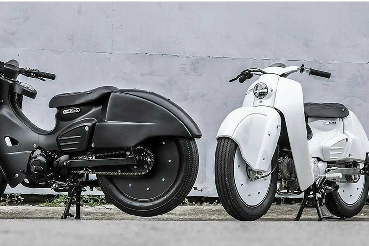 Đi kèm với đó là một bộ lốp lớn hầm hố. Ngoài ra, một số chi tiết nguyên bản của chiếc Super Cub vẫn được hãng giữ lại, chỉ tinh chỉnh nhìn gọn gàng, thanh thoát hơn.