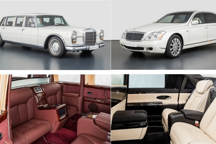 Điều đáng nói là ngoài giá chào bán thì cả hai chiếc xe đều có kích thước khổng lồ, lớp sơn ngoại thất màu trắng và cùng được sản xuất bởi Mercedes-Benz. Không chỉ vậy, chúng đều có giá trị sưu tầm rất cao vì đều đã ngừng sản xuất, trong khi đó Mercedes-Benz 600 Pullman đời 1975 còn được phục chế lại hoàn toàn với nhiều trang bị tiện nghi hiện đại.