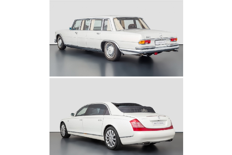 Bắt đầu với xe siêu sang Mercedes-Benz 600 Pullman 1975, chiếc xe thừa hưởng nhiều trang bị tiện nghi nội thất từ Maybach 62 bao gồm ghế bọc da cao cấp có sưởi ấm/làm mát, các trang trí bằng gỗ thật, một vài màn hình thông tin giải trí mới, hệ thống âm thanh hiện đại, hệ thống điều hòa tự động, đèn nội thất, cửa sổ trời toàn cảnh với tấm kính có khả năng điều chỉnh độ trong suốt,...
