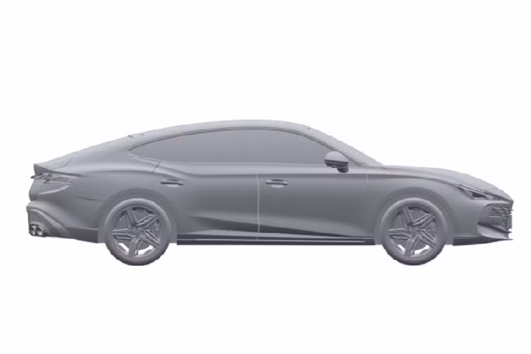 Ở đầu xe, MG6 Pro 2023 nâng cấp được trang bị cụm đèn pha hình tam giác sắc sảo và có kích thước khá hẹp. Bên dưới đèn pha là lưới tản nhiệt cỡ lớn, được bao quanh bằng nẹp hình chữ "C". Bên cạnh đó là khe gió nằm dọc ở hai góc đầu xe. Chưa hết, MG6 Pro 2023 còn sở hữu thiết kế fastback mượt mà với nóc dốc về phía sau. Thêm vào đó là 2 đường vai xe nổi bật và bộ vành hợp kim 5 chấu hình ngôi sao.