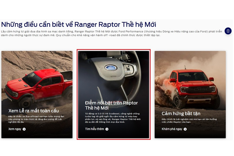 Cụ thể, tuy chưa hé lộ nhiều nhưng hãng xe Mỹ đã bật mí một trong những điểm hấp dẫn nhất ở lần nâng cấp lên thế hệ mới này của Ranger Raptor, đó chính là sự xuất hiện của khối động cơ V6 EcoBoost, tăng áp kép, dung tích 3.0L giống với xe tại thị trường Thái Lan – nơi xuất khẩu Ford Ranger Raptor về Việt Nam.