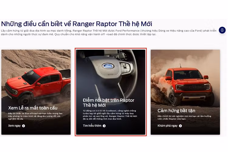 Cụ thể, tuy chưa hé lộ nhiều nhưng hãng xe Mỹ đã bật mí một trong những điểm hấp dẫn nhất ở lần nâng cấp lên thế hệ mới này của Ranger Raptor, đó chính là sự xuất hiện của khối động cơ V6 EcoBoost, tăng áp kép, dung tích 3.0L giống với xe tại thị trường Thái Lan – nơi xuất khẩu Ford Ranger Raptor về Việt Nam.