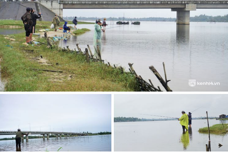 Mùa này cá vược từ biển ngược vào sông sinh sản nên đây cũng là thời gian các "cần thủ" đi săn lộc đầu năm. 