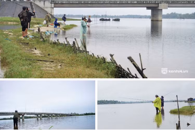 Mùa này cá vược từ biển ngược vào sông sinh sản nên đây cũng là thời gian các "cần thủ" đi săn lộc đầu năm. 