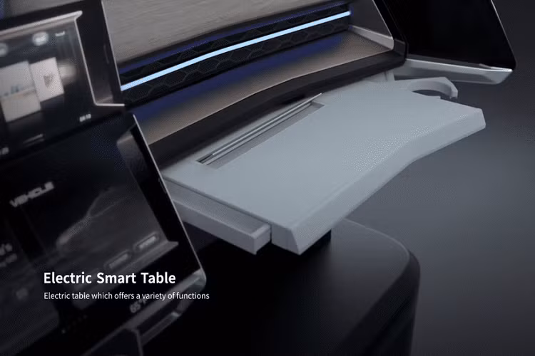 Đối với COMFI, nó là từ viết tắt cho Convenient &amp; Comfortable (thuận tiện &amp; dễ chịu), Optimized (tối ưu), Movable (di chuyển), Functional (chức năng), và Illuminated (phát sáng) – 5 từ đại diện cho những tính năng mà khoang lái concept kỹ thuật cao cung cấp.