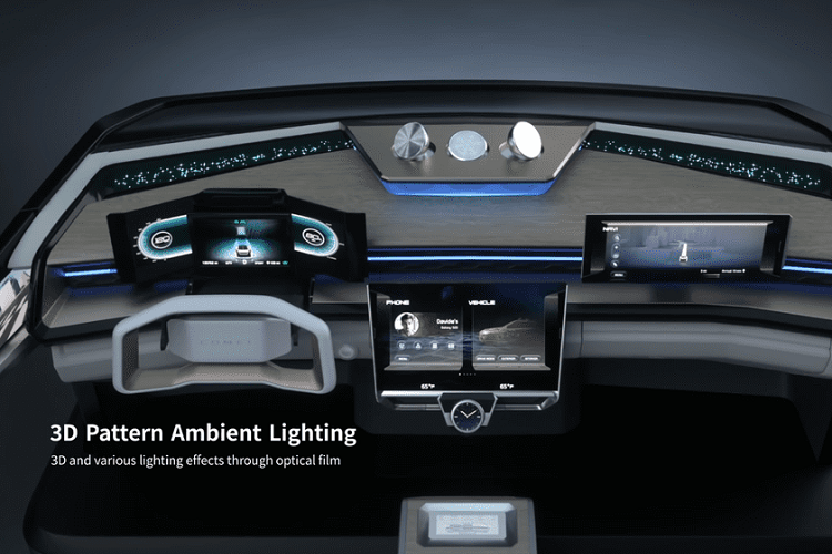 Ở phần Functional, nó bao gồm một lỗ thông gió đa chức năng chỉnh điện với khả năng chuyển đổi sang chế độ không có gió (có ánh sáng xung quanh) tùy theo sở thích của hành khách. Máy lọc không khí trong cabin cũng có thể chuyển thành bộ phun nước hoa.