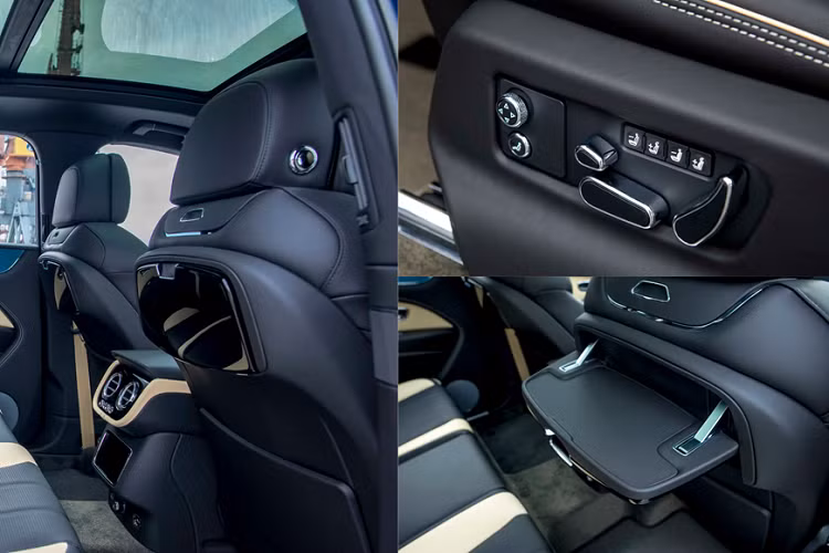 Chiếc SUV siêu sang Bentley Bentayga S 2022 về Việt Nam này sở hữu màu sơn xanh Windsor rất ấn tượng, ngoài ra, ngoại thất xe còn có nhiều chi tiết được sơn đen như lưới tản nhiệt, hốc gió tạo tính tương phản rất tốt cho xe.