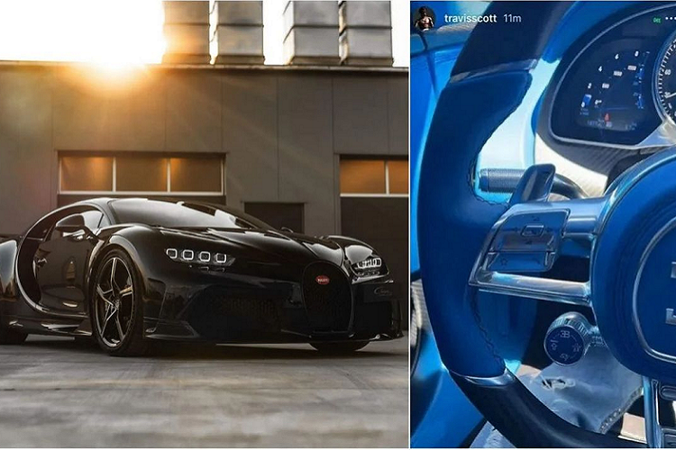 Bugatti Chiron Super Sport 300+ của Rapper Travis Scott dài hơn 25cm so với Chiron tiêu chuẩn, do được gắn thêm bộ khuếch tán gió bằng sợi carbon nhằm gia tăng lực ép xuống mặt đường khi xe chạy ở tốc độ cao