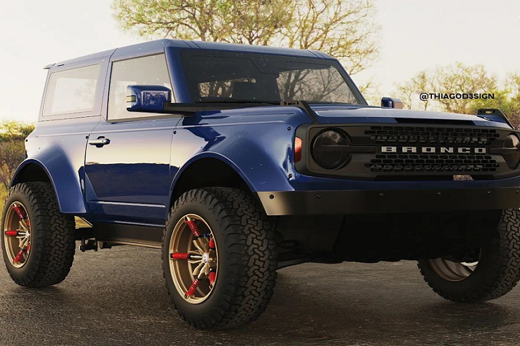 Bên cạnh đó, Ford Bronco R Carbon Edition có thiết kế phần đầu xe và mui xe gần như không thay đổi so với nguyên bản.