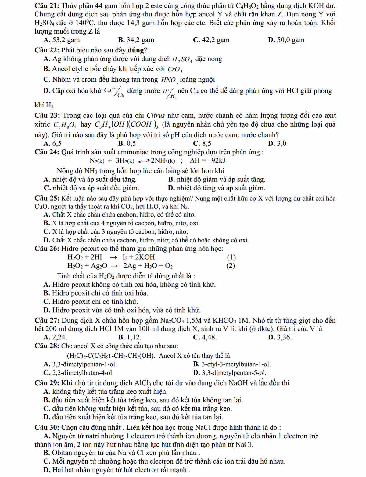 De thi thu THPT quoc gia 2015 mon Hoa hoc THPT Phan Dang Luu TP HCM-Hinh-3