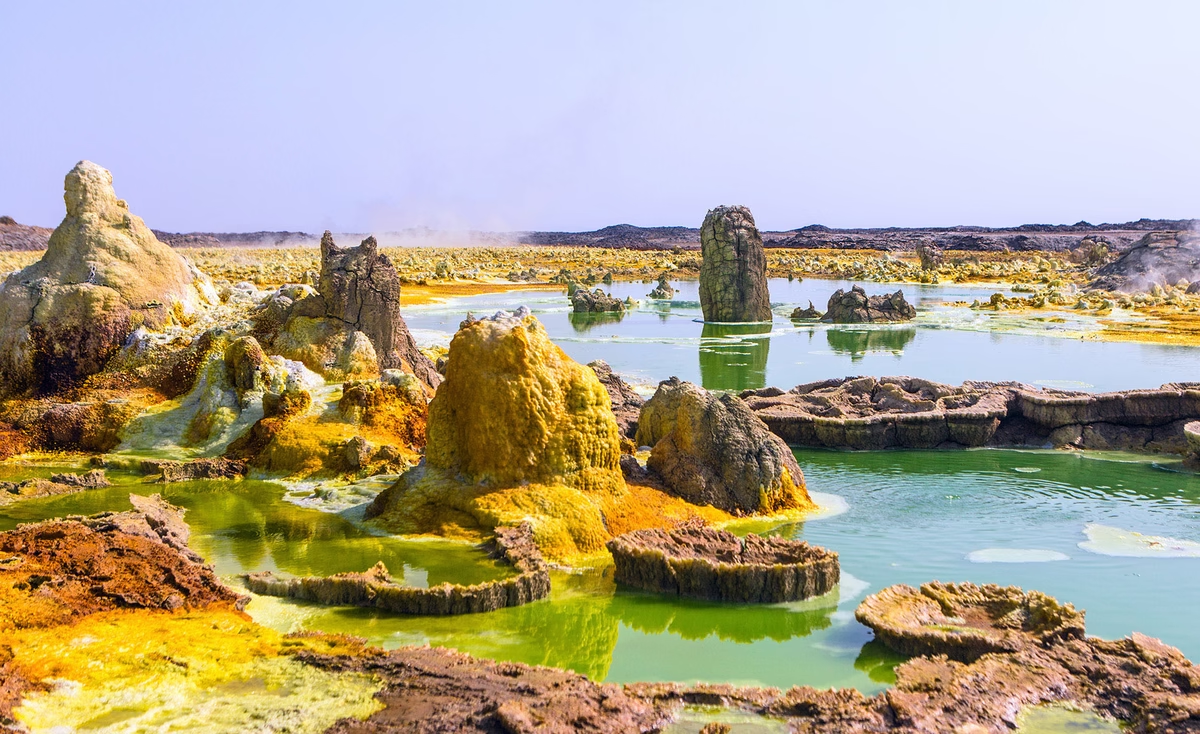 Khu vực xung quanh Hồ Dallol.
