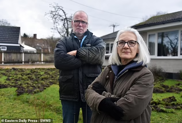 Lorraine và Phil Williams cũng là nạn nhân của đàn lợn: "Chúng tôi rất tức giận. Phải tốn rất nhiều tiền để sửa chữa".