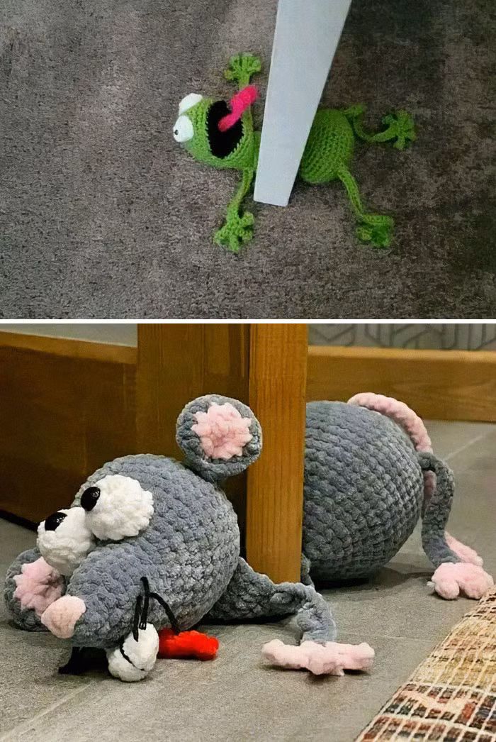 Đồ chặn cửa hình con vật vui nhộn.