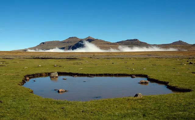 Bức ảnh chụp dãy núi Drakensberg vào tháng 4/2006. 