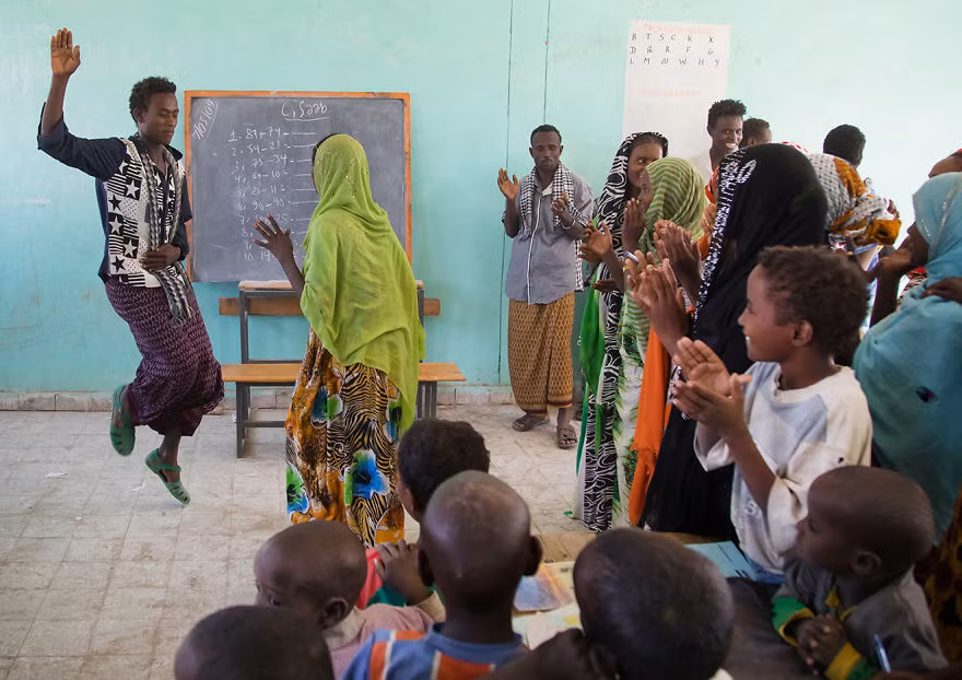 Ngôi trường ở khu vực Semera được xây dựng vào năm 2012.